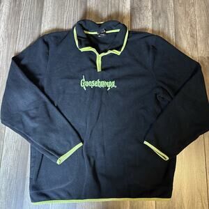 Dumbgood Mens Goosebumps 1/4 Zip Polar Fleece Black Pullover X-Large